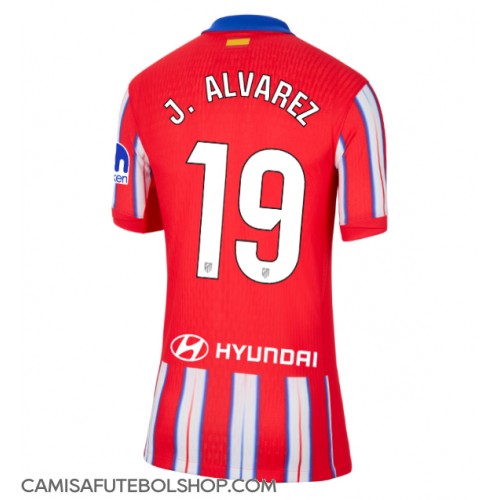 Camisa de time de futebol Atletico Madrid Julian Alvarez #19 Replicas 1º Equipamento Feminina 2024-25 Manga Curta